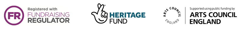 Fundraising Regulator, Heritage Fund and Arts Council England logos